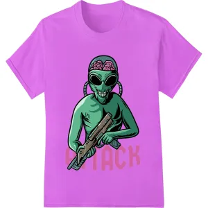 Alien Hacker: Edgy Halloween DTF Print Heat Transfer
