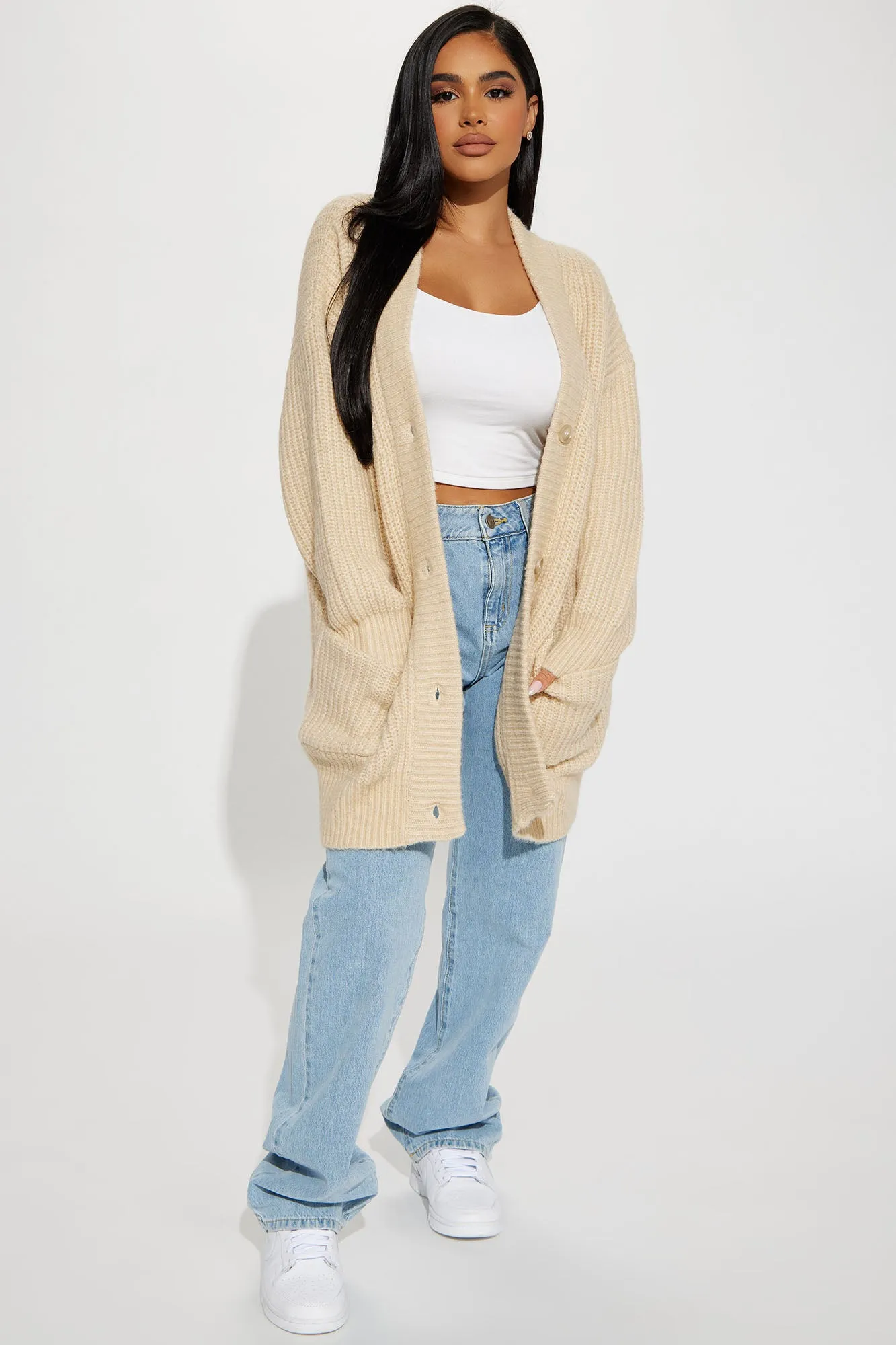 All Cozied Up Cardigan - Oatmeal
