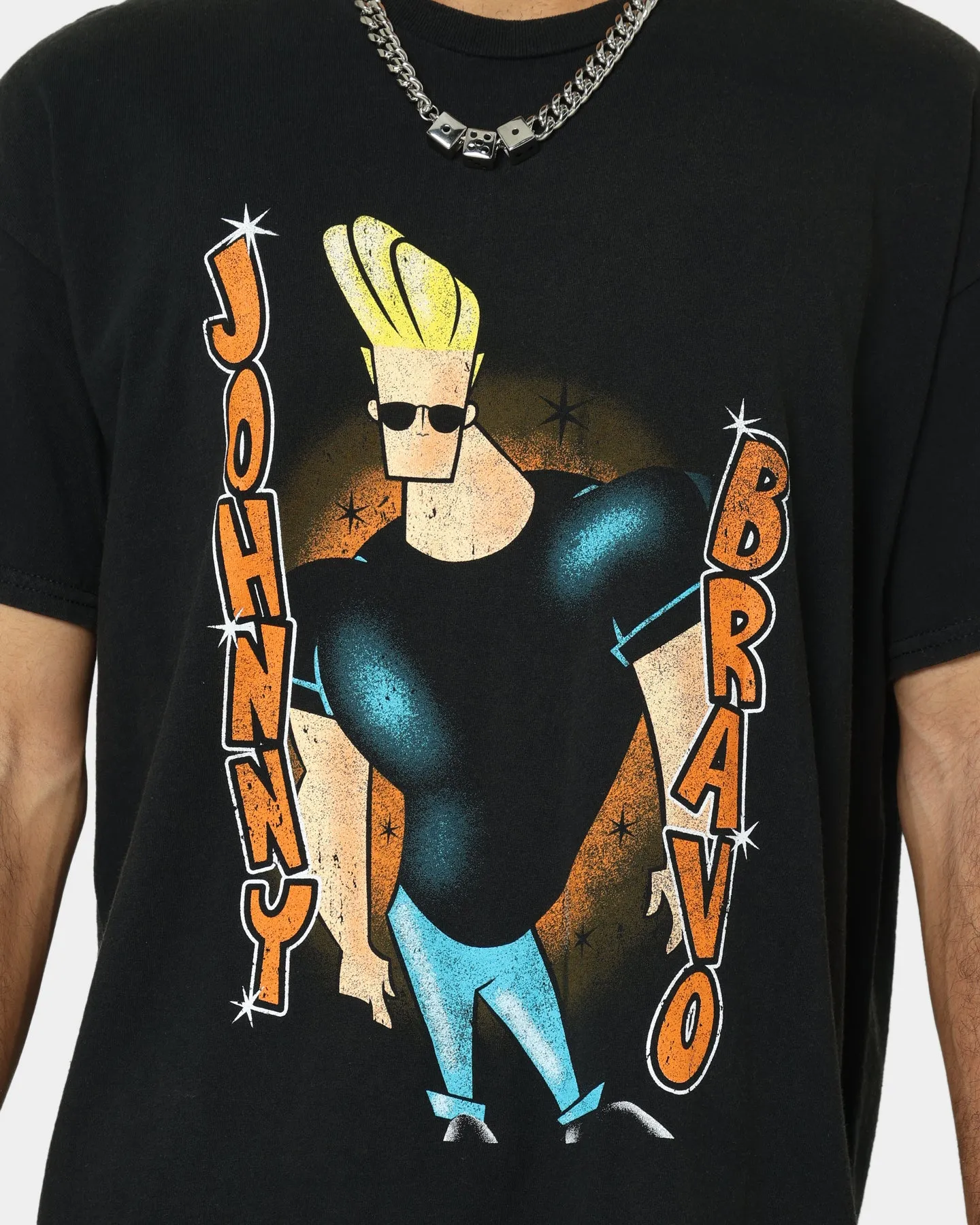 American Thrift X Johnny Bravo Man, I'm Pretty Vintage T-Shirt Black Wash