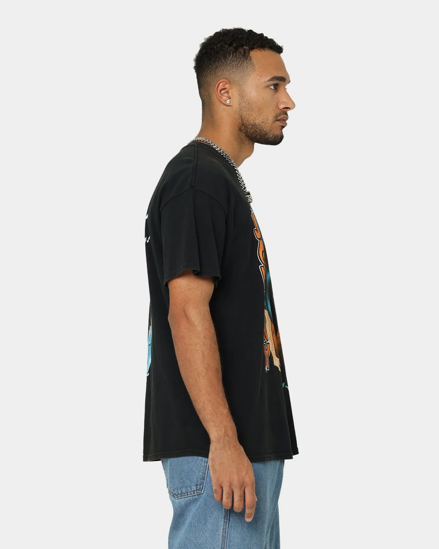 American Thrift X Johnny Bravo Man, I'm Pretty Vintage T-Shirt Black Wash