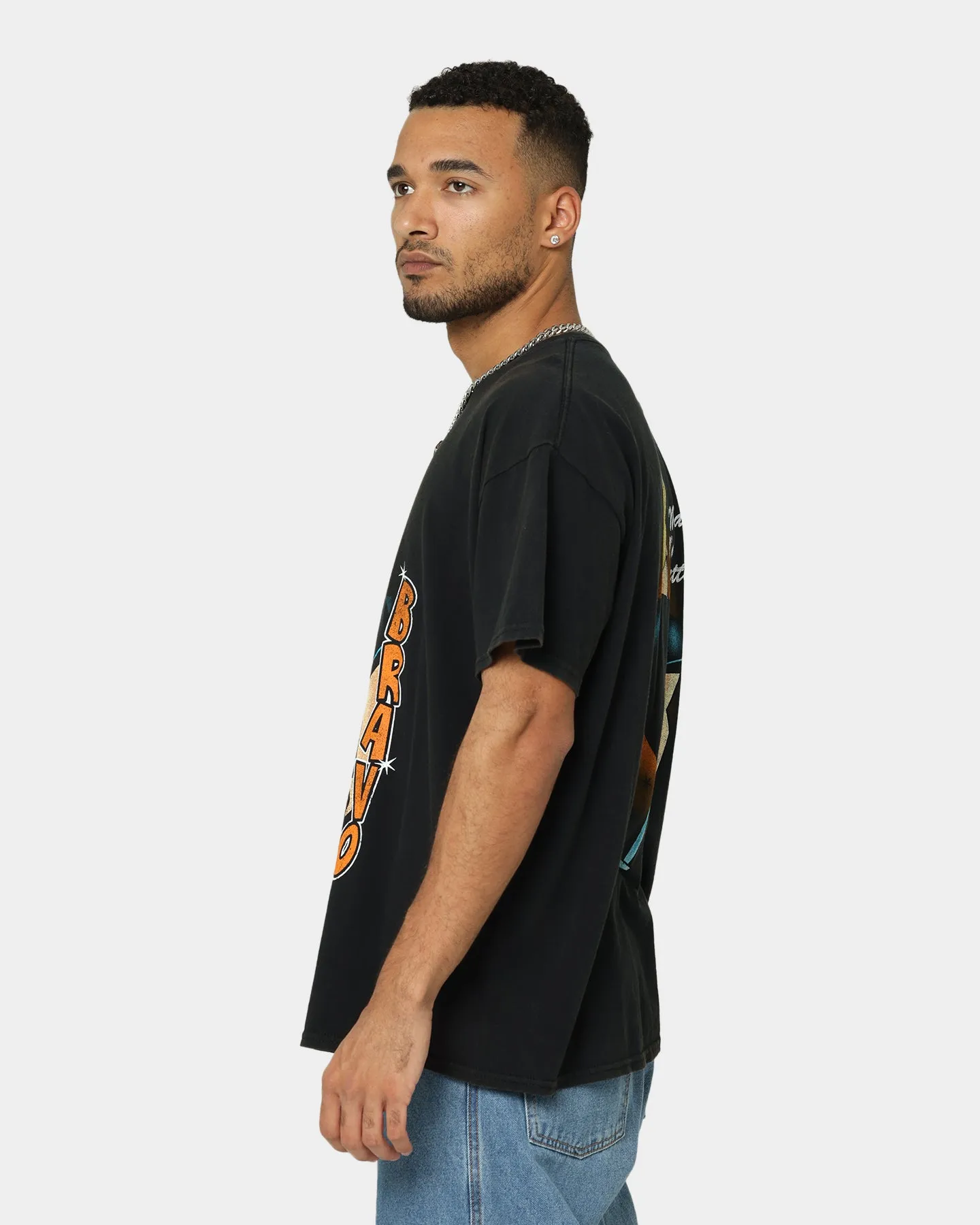 American Thrift X Johnny Bravo Man, I'm Pretty Vintage T-Shirt Black Wash