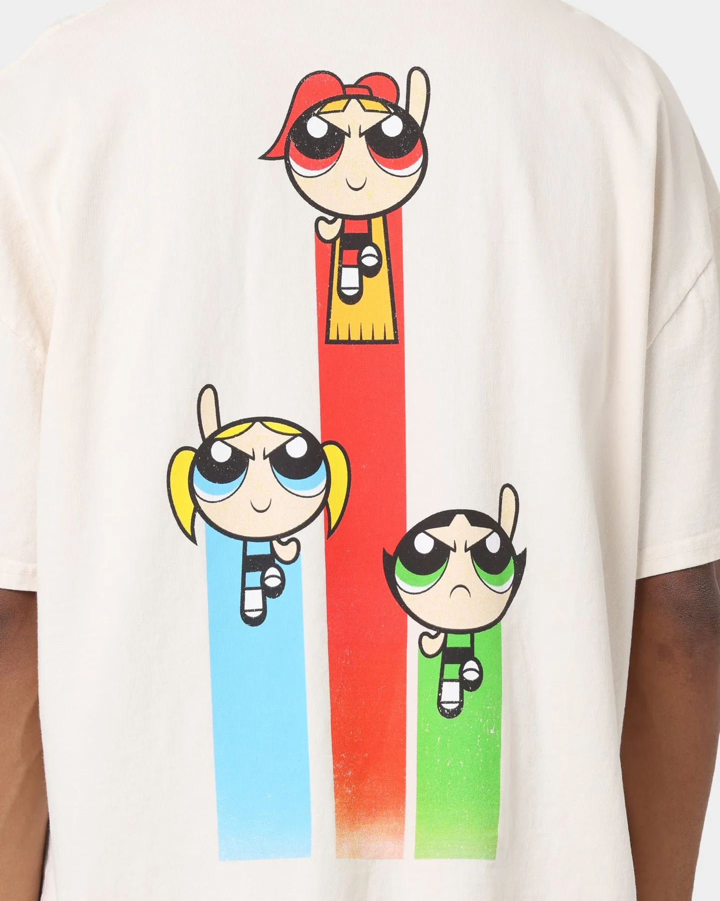 American Thrift X Powerpuff Girls Heavyweight Action Vintage T-Shirt Off White