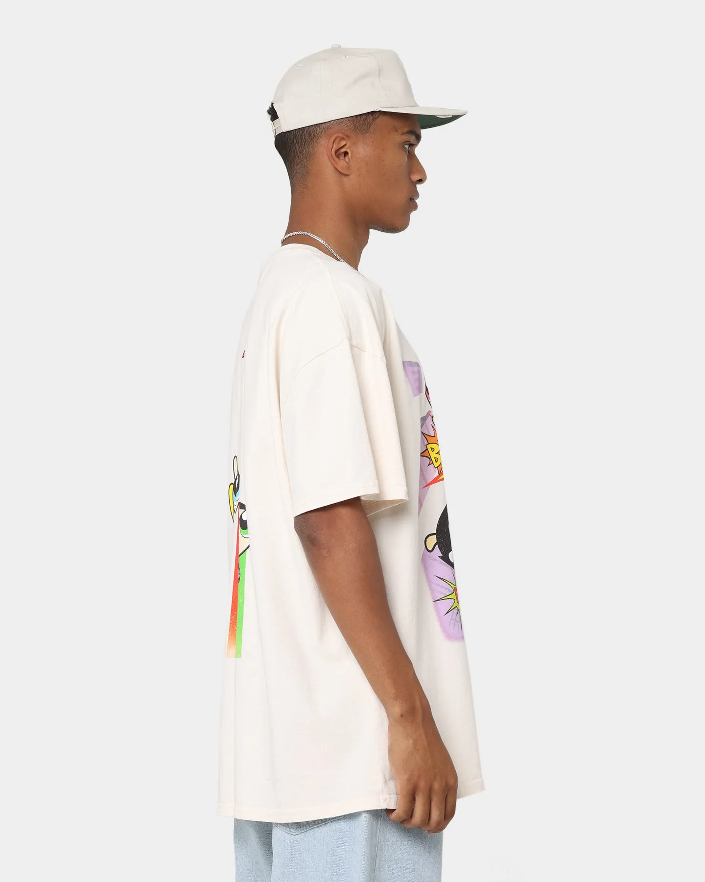 American Thrift X Powerpuff Girls Heavyweight Action Vintage T-Shirt Off White