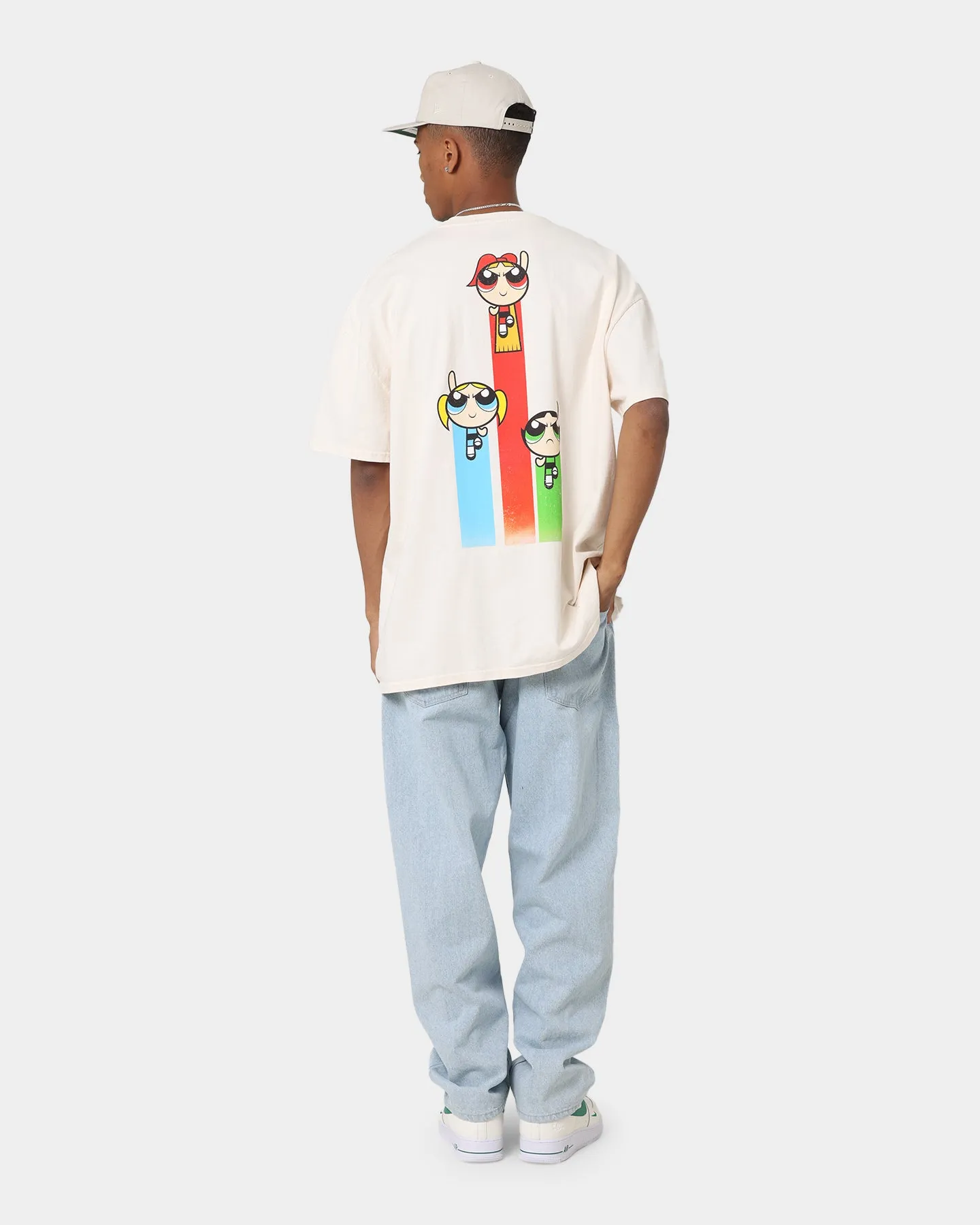 American Thrift X Powerpuff Girls Heavyweight Action Vintage T-Shirt Off White
