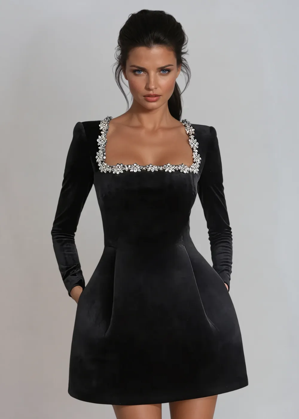 Antonella Velvet Mini Dress