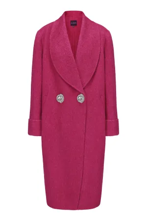 AUDRINA COAT IN ROSE RED