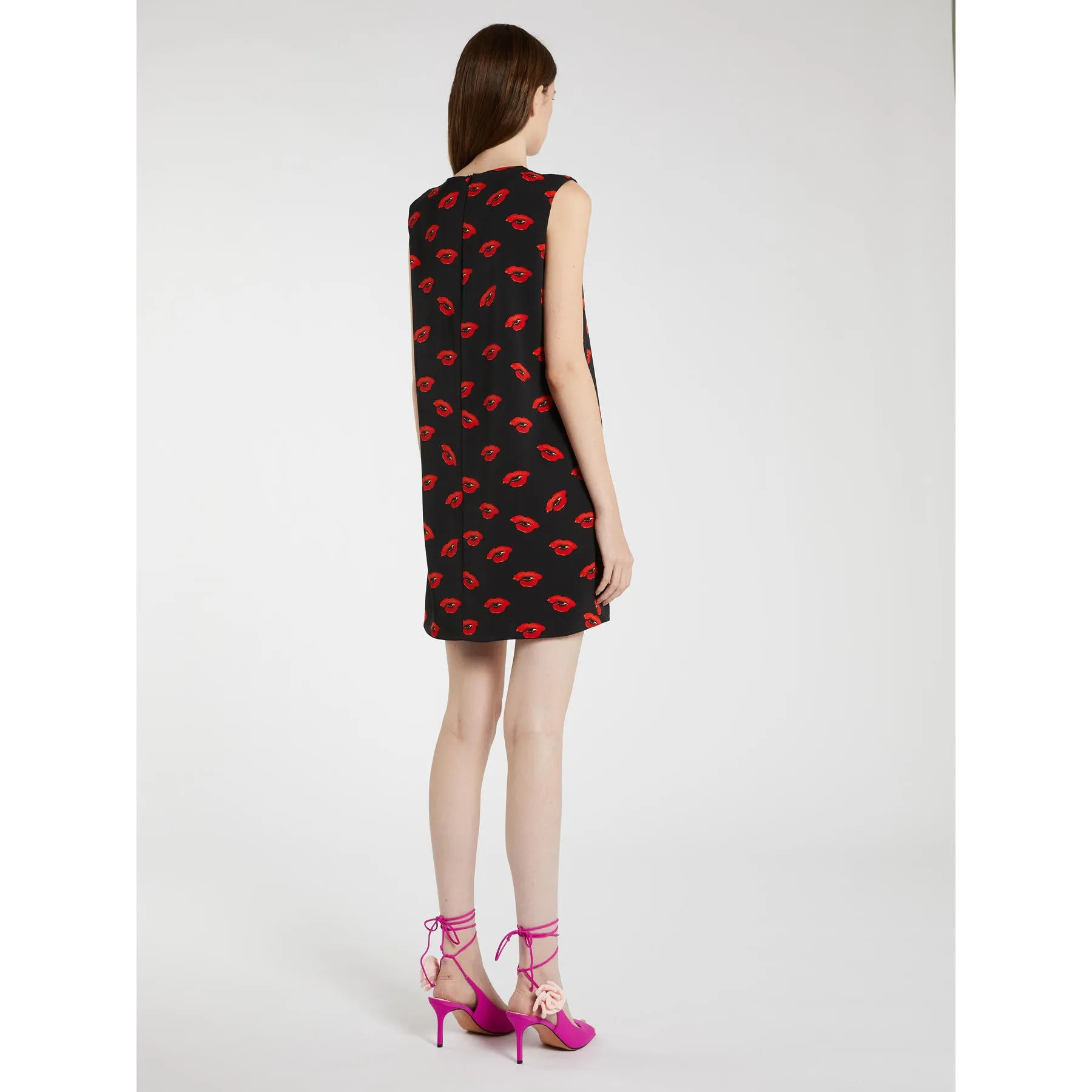 BINGO Lips Mouth Print Art.365 Dress Black