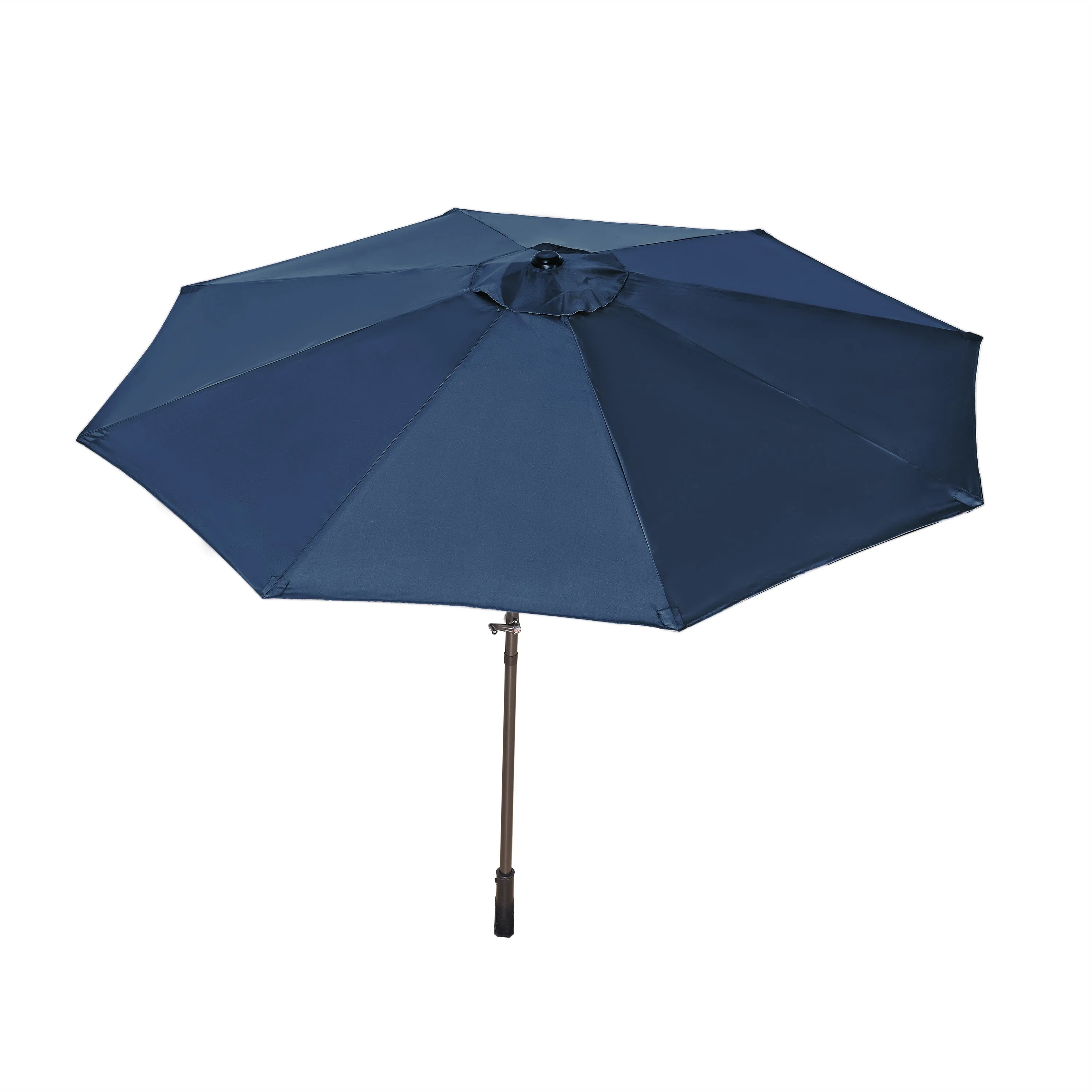 Bliss Outdoors UMB-201BLU Patio Umbrella w/ Aluminum Pole & Push Button Tilt | 9-Foot Canopy | Color Fade & Water Resistant | 1.5-in. Pole Diameter (Blue)
