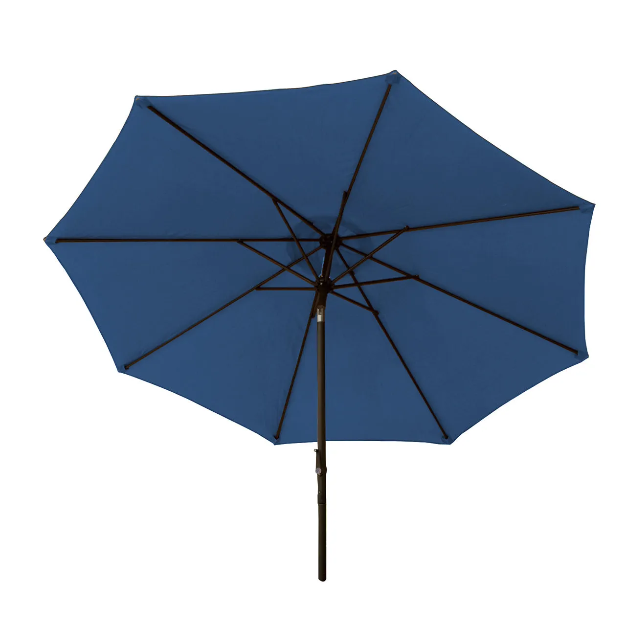 Bliss Outdoors UMB-201BLU Patio Umbrella w/ Aluminum Pole & Push Button Tilt | 9-Foot Canopy | Color Fade & Water Resistant | 1.5-in. Pole Diameter (Blue)