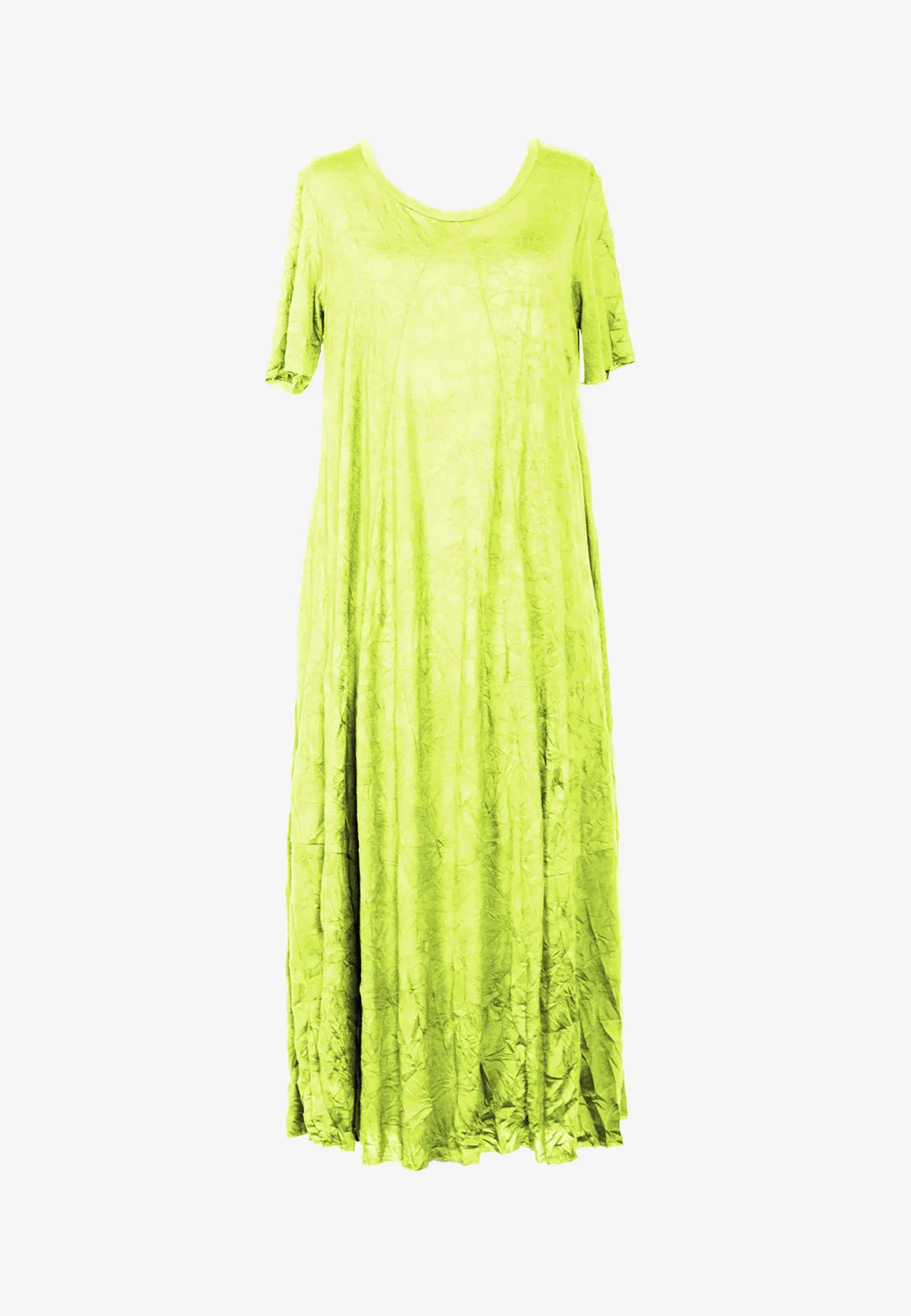 BRISA Long, wrinkled viscose jersey dress