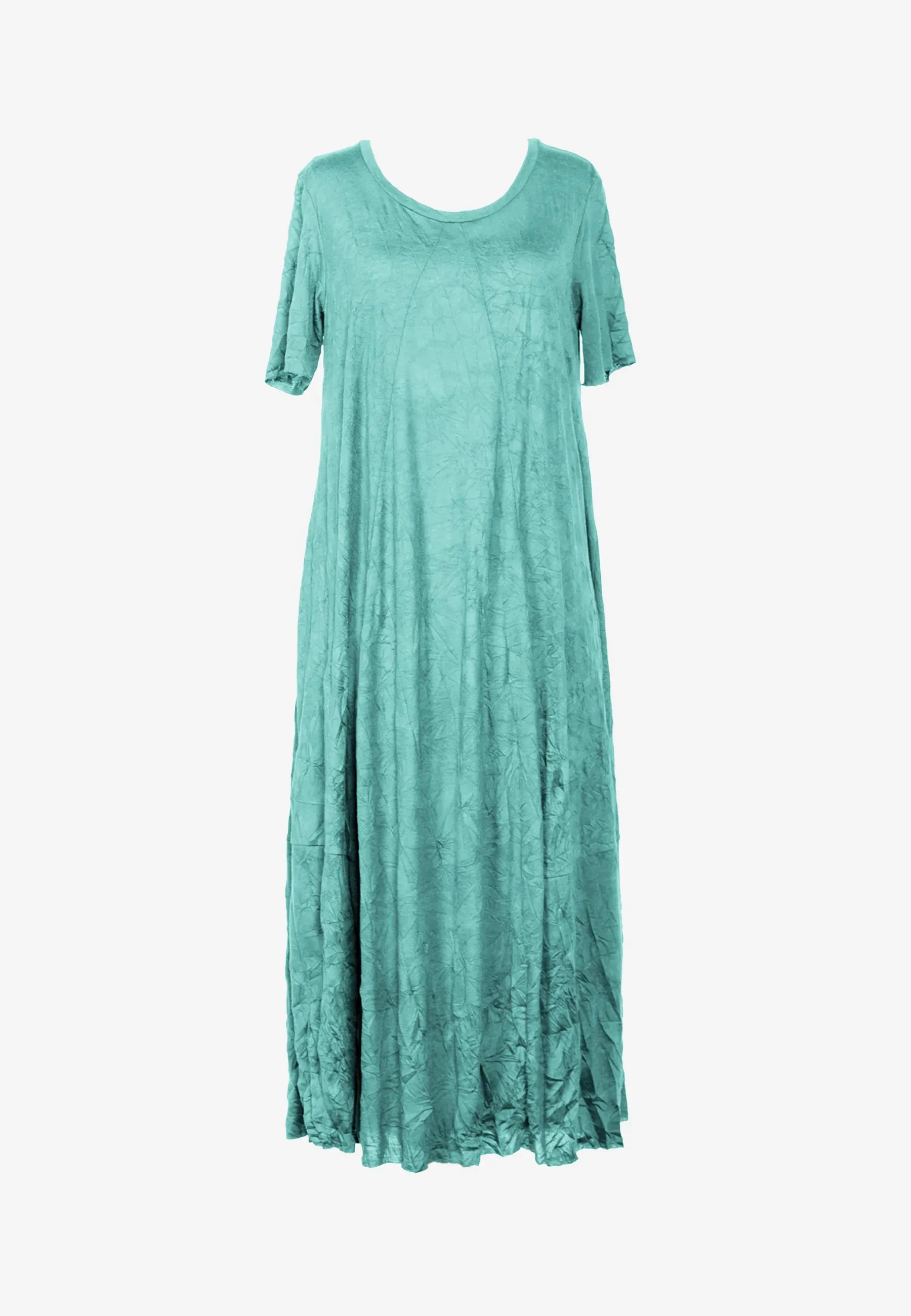 BRISA Long, wrinkled viscose jersey dress