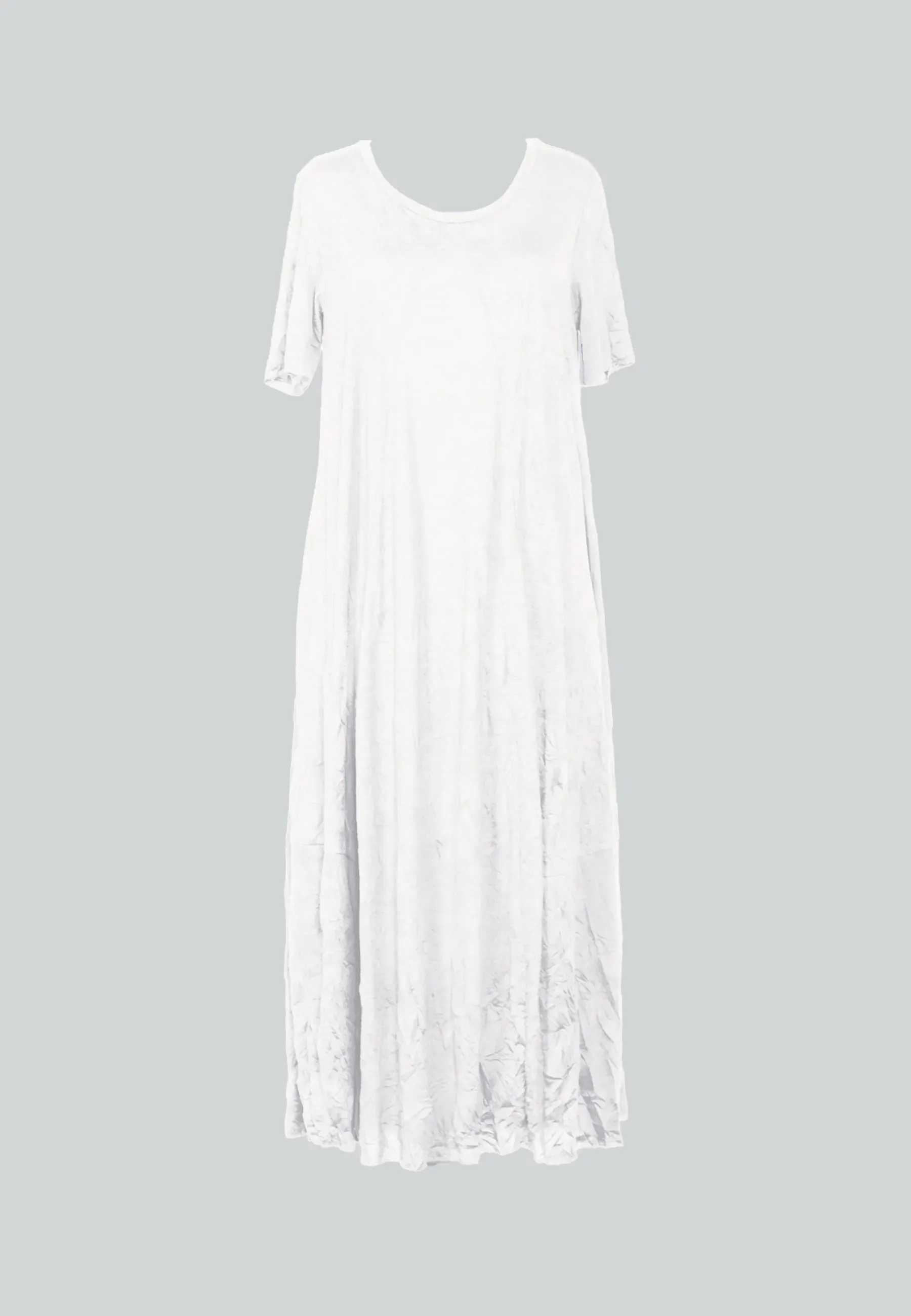 BRISA Long, wrinkled viscose jersey dress