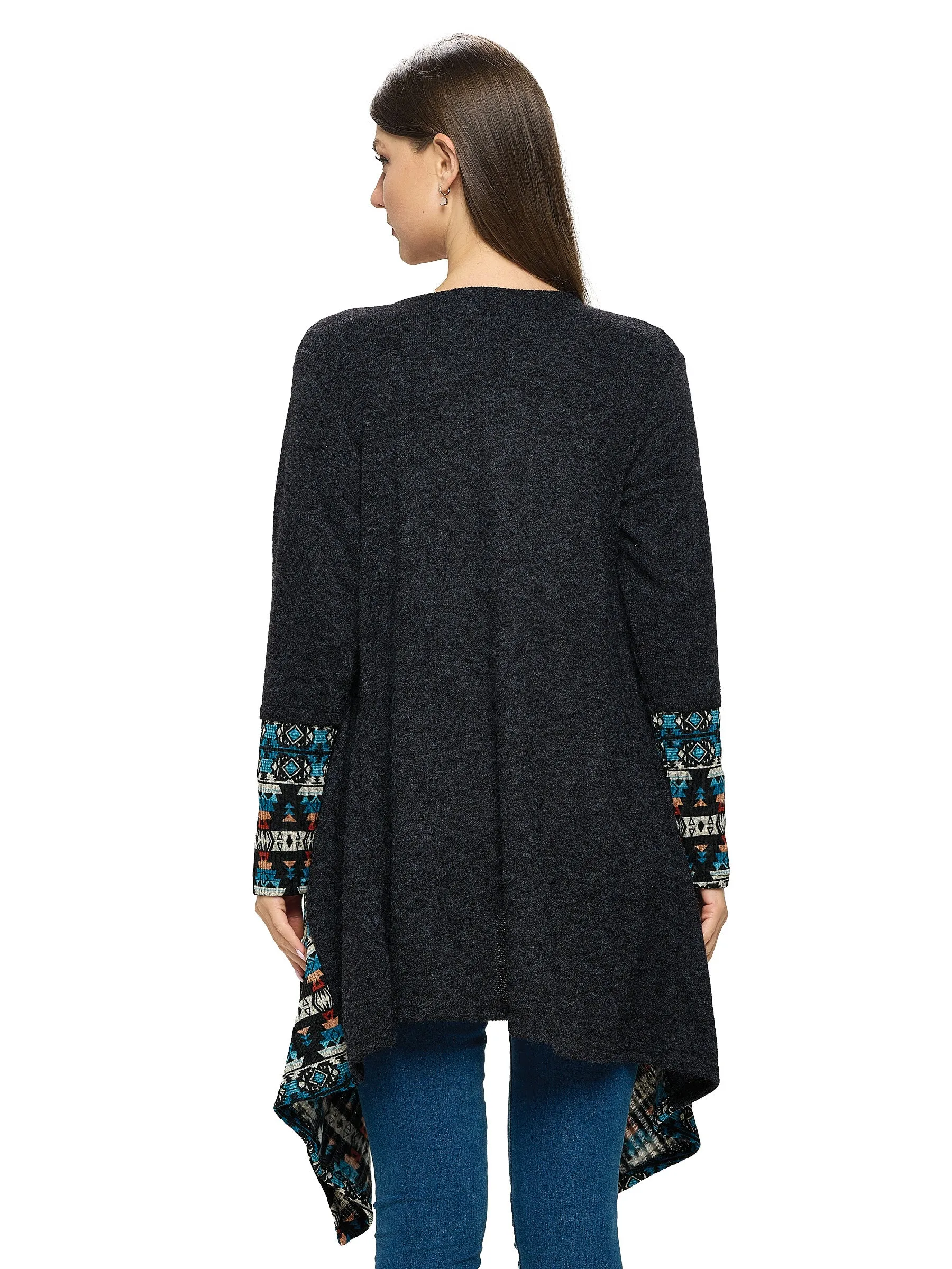 Cardigan Tribal Draped Oversized