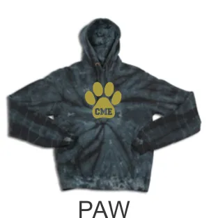 CME Black Tie Dye Hoodie- 4 Designs- Matte or Glitter