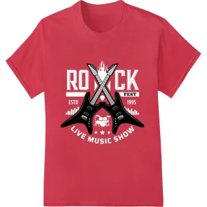 Edgy Guitar Graphic DTF Print | Rock Music Festival Style