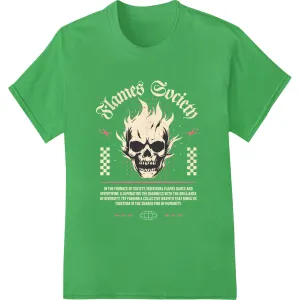 Edgy Skull Graphic Easter Heat Transfer - Super DTF Print