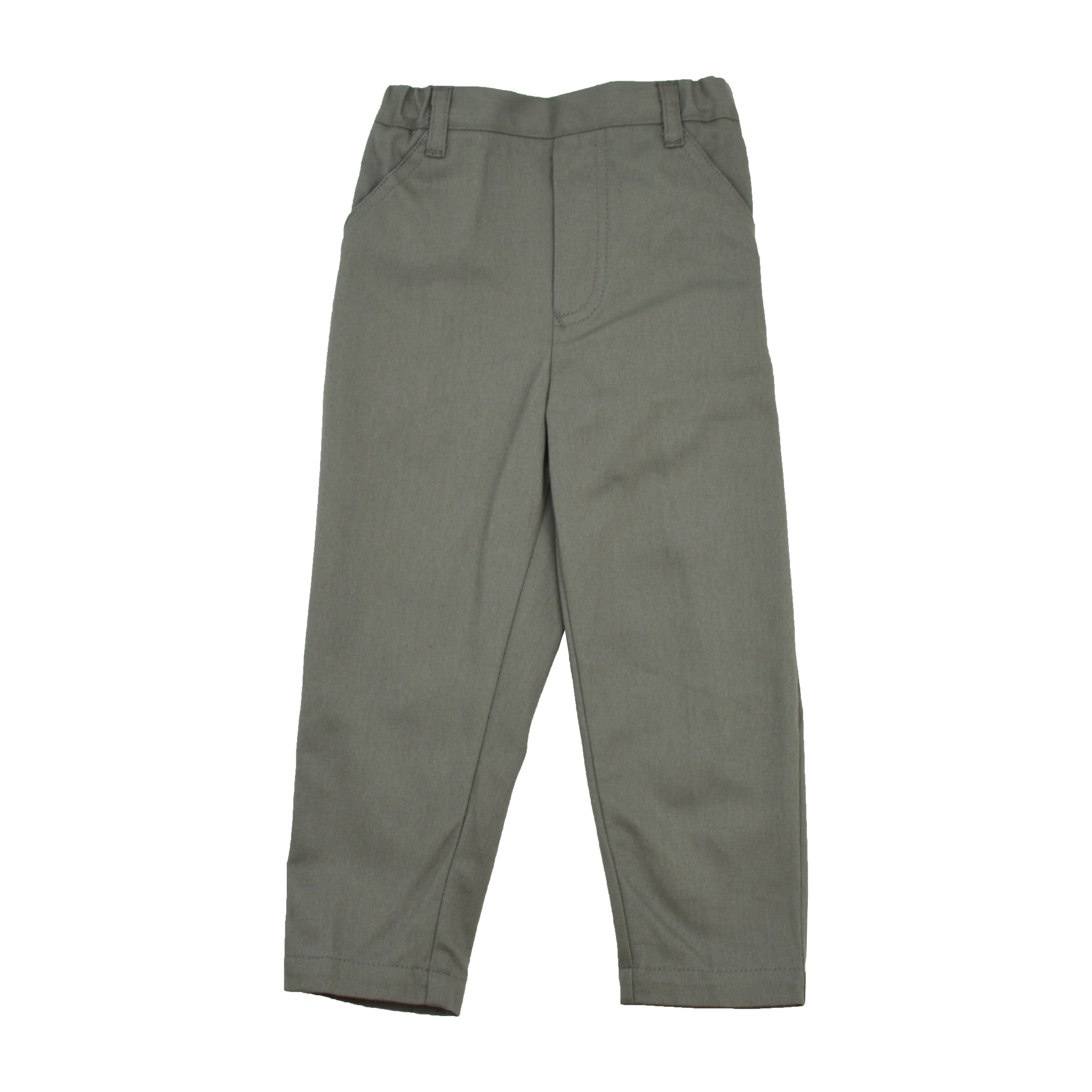 Faux Zip Pant | Metal Gray Twill (2 up to 6)