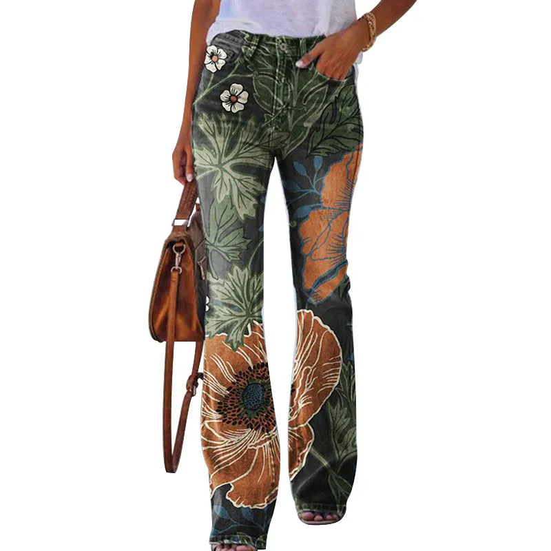 Flared jeans with 4 buttons