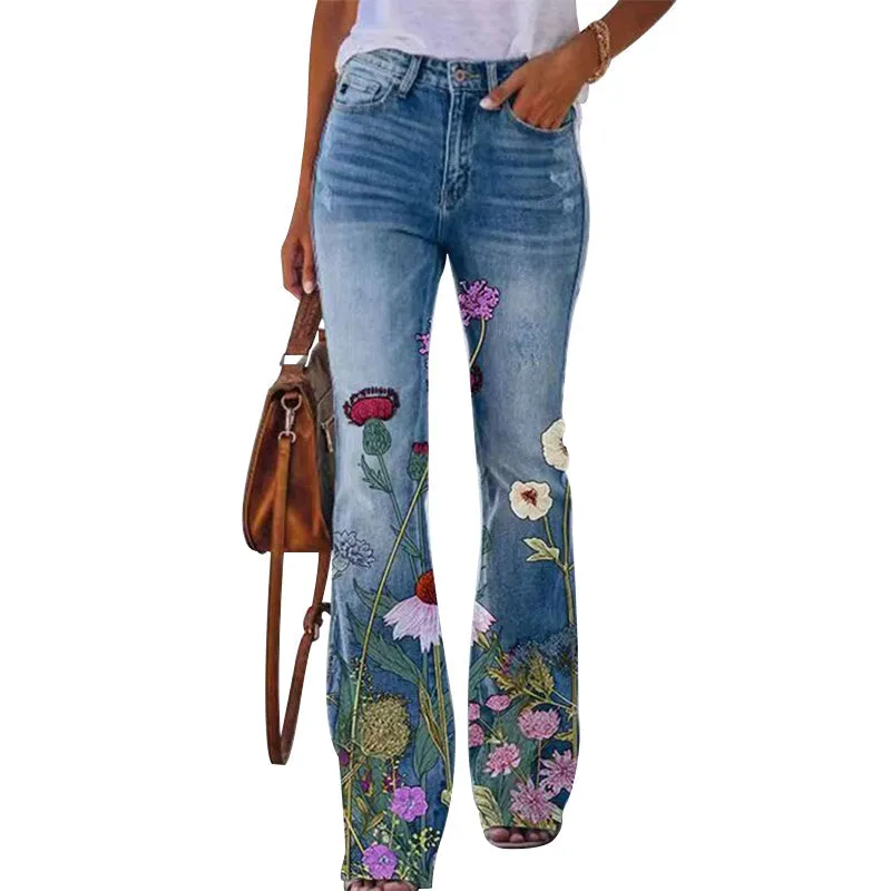 Flared jeans with 4 buttons