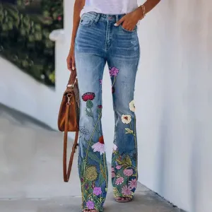 Flared jeans with 4 buttons