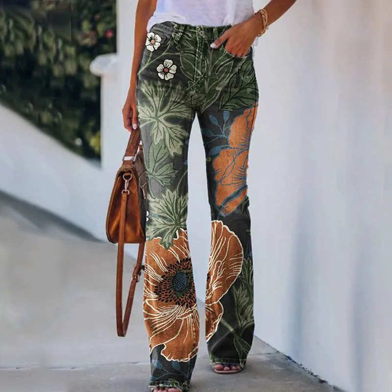 Flared jeans with 4 buttons