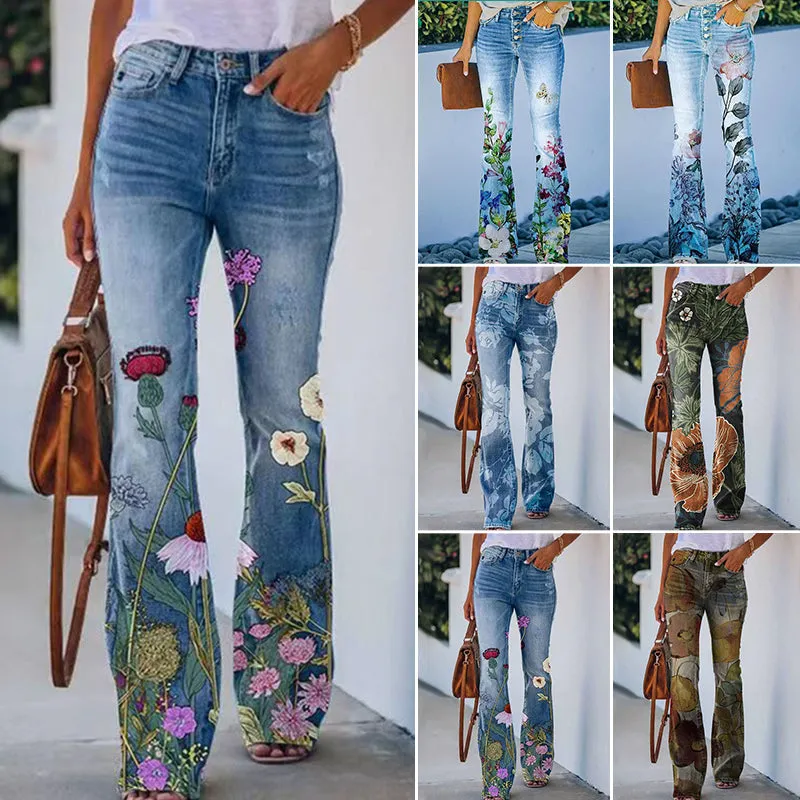 Flared jeans with 4 buttons