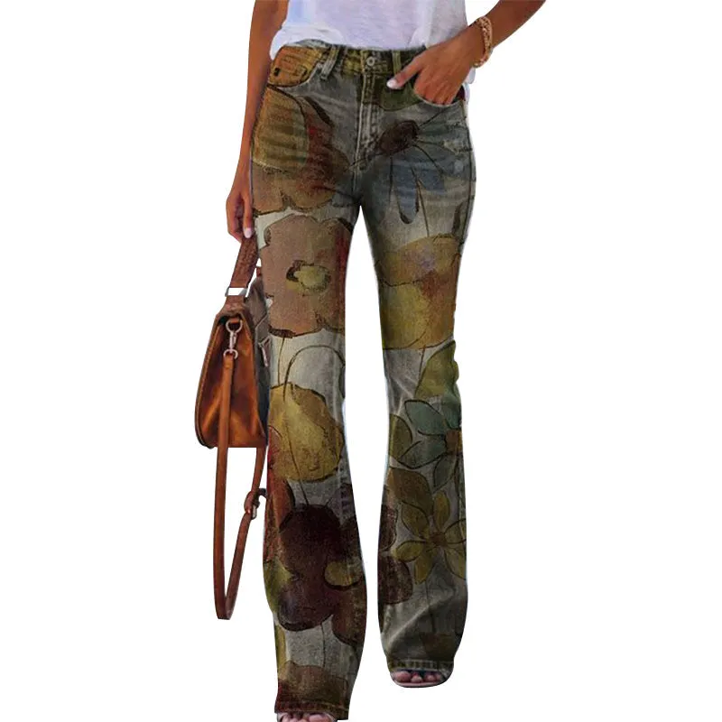 Flared jeans with 4 buttons
