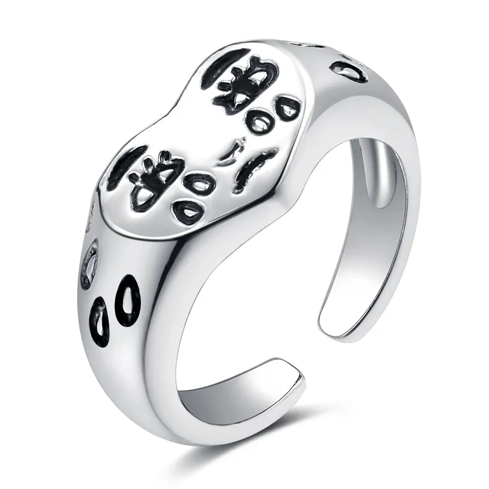 FNIO Vintage Punk Carved Eyes Mens Ring Finger Jewelry Hip Hop Rock Culture Ring Unisex Women Male Party Metal Rings Accessories