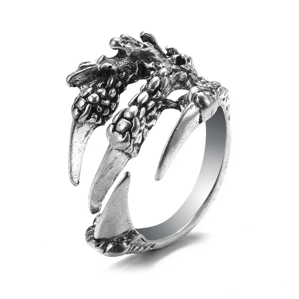 FNIO Vintage Punk Carved Eyes Mens Ring Finger Jewelry Hip Hop Rock Culture Ring Unisex Women Male Party Metal Rings Accessories