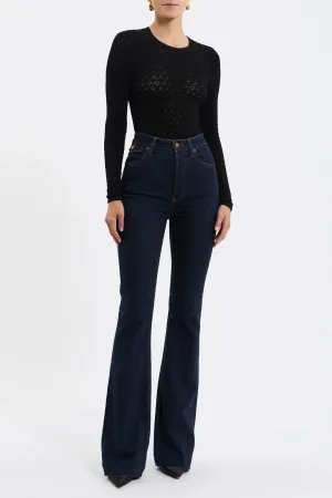 Gisele Flare Jean Dark Indigo