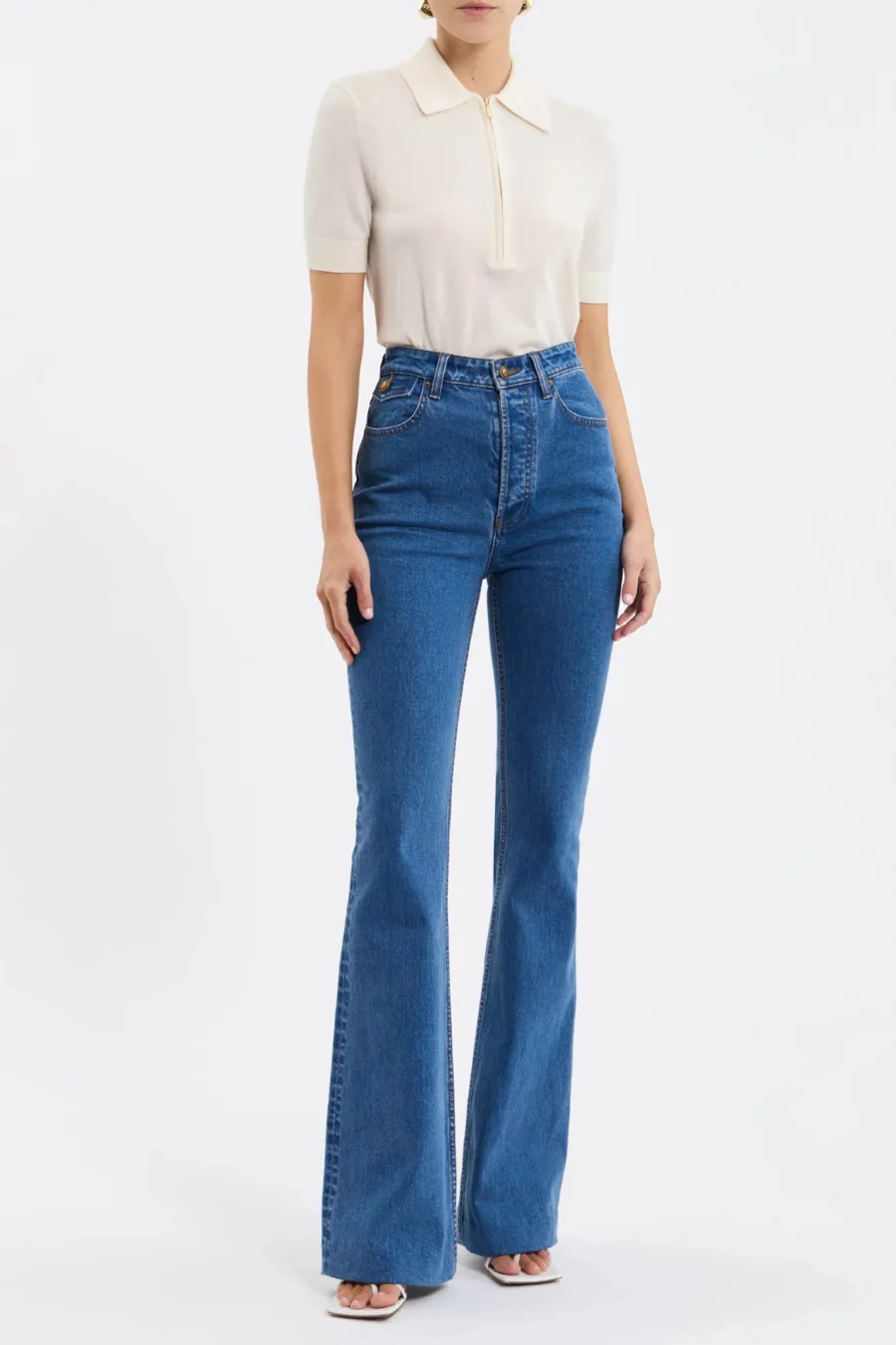 Gisele Flare Jean Mid Wash