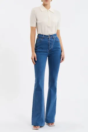 Gisele Flare Jean Mid Wash