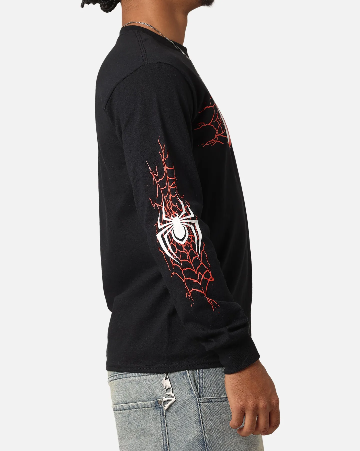 Goat Crew Marvel Spider-Man Y2K Miles Long Sleeve T-Shirt Black