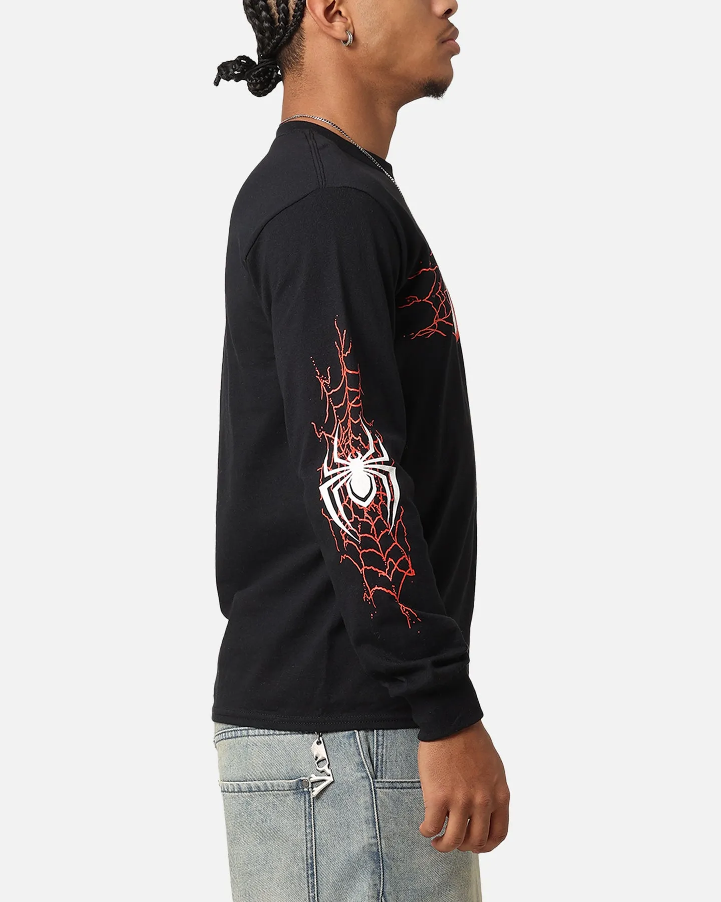 Goat Crew Marvel Spider-Man Y2K Miles Long Sleeve T-Shirt Black