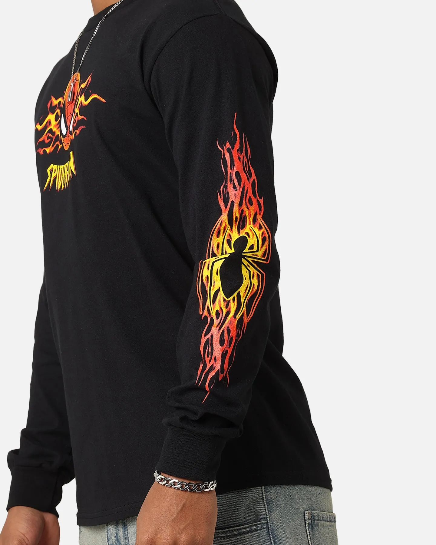 Goat Crew Marvel Spider-Man Y2K Spidey Long Sleeve T-Shirt Black