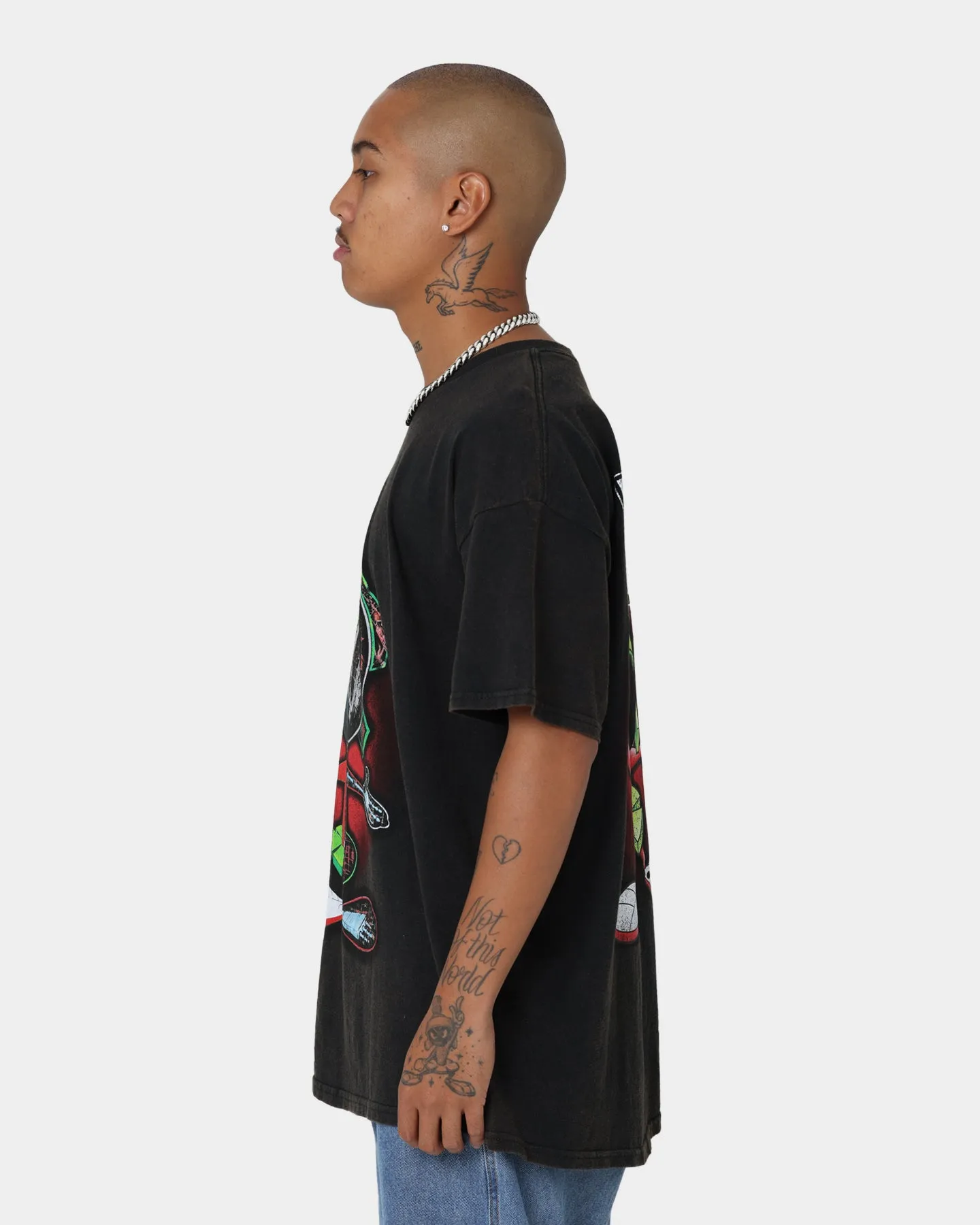 Goat Crew X Looney Tunes Marvin Vintage T-Shirt Black Wash