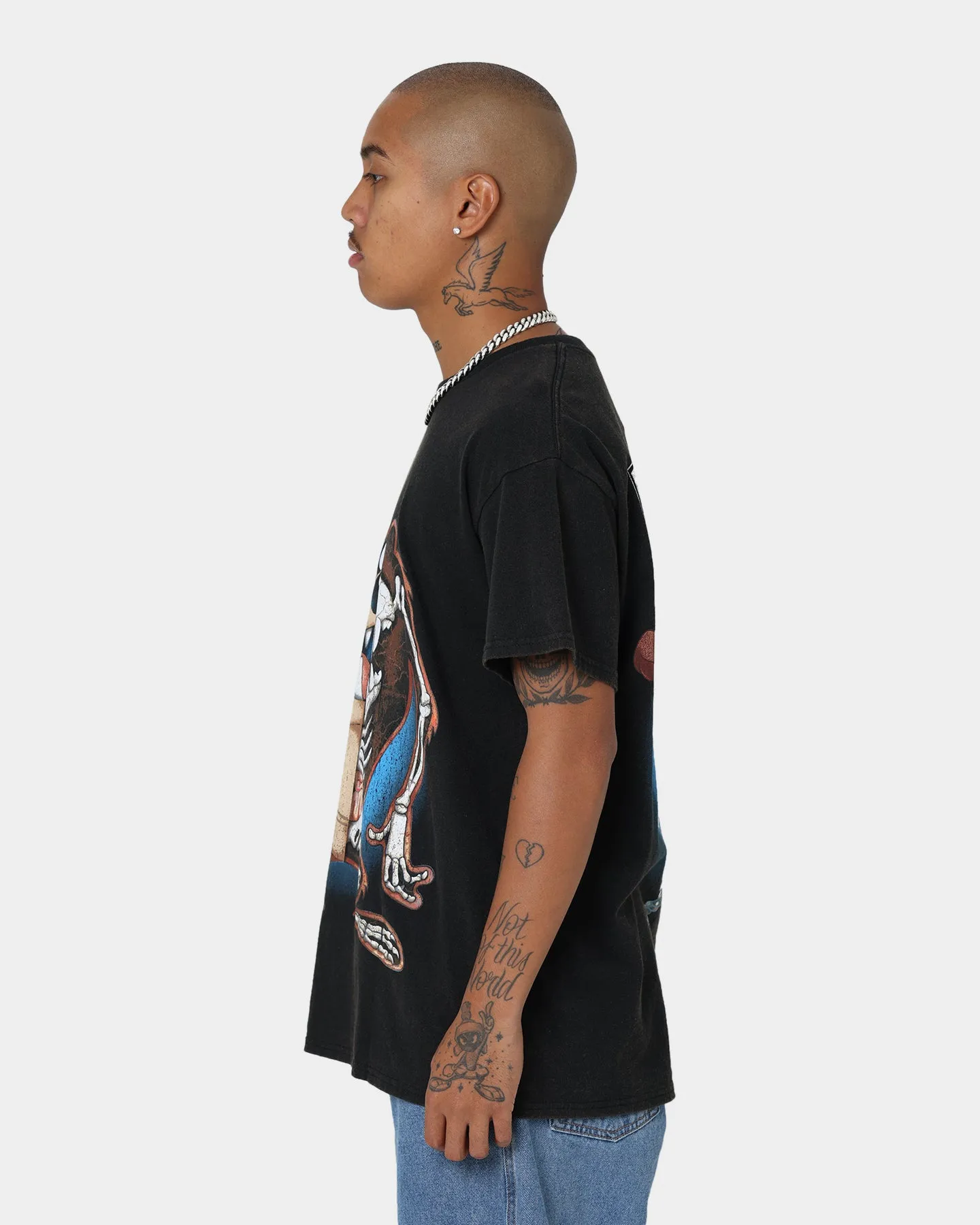 Goat Crew X Looney Tunes Tazzy Vintage T-Shirt Black Wash