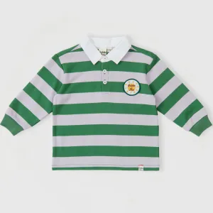 GOLDIE & ACE GAME ON WIDE STRIPE RUGBY GREEN CLOUD