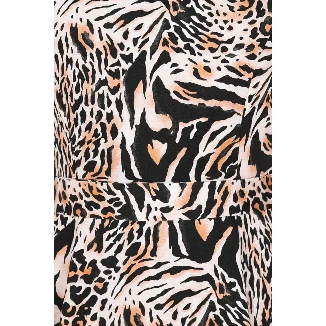 Hepburn Dress - Wild Cat Print