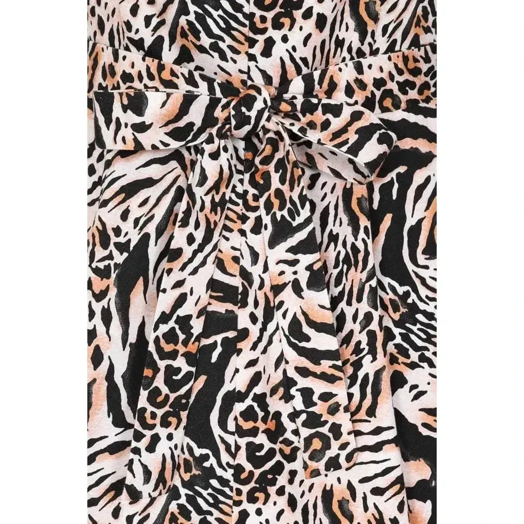 Hepburn Dress - Wild Cat Print