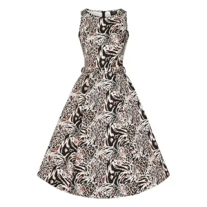 Hepburn Dress - Wild Cat Print