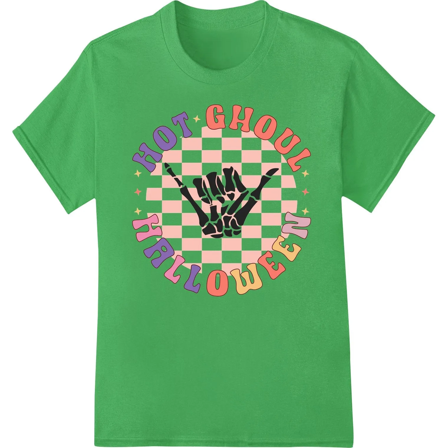 Hot Ghoul Halloween: Spooky Skeleton Rock On DTF Print