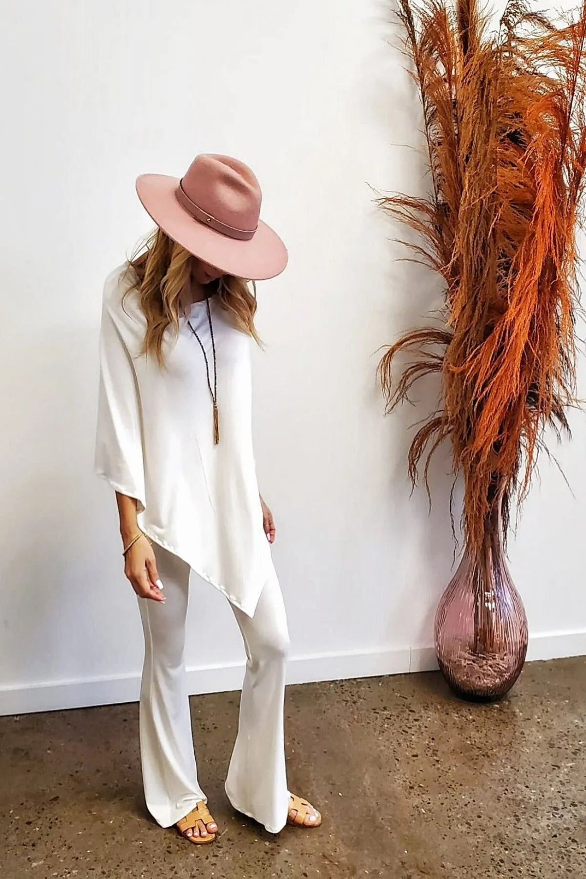 Ivory Poncho Lounge Suit