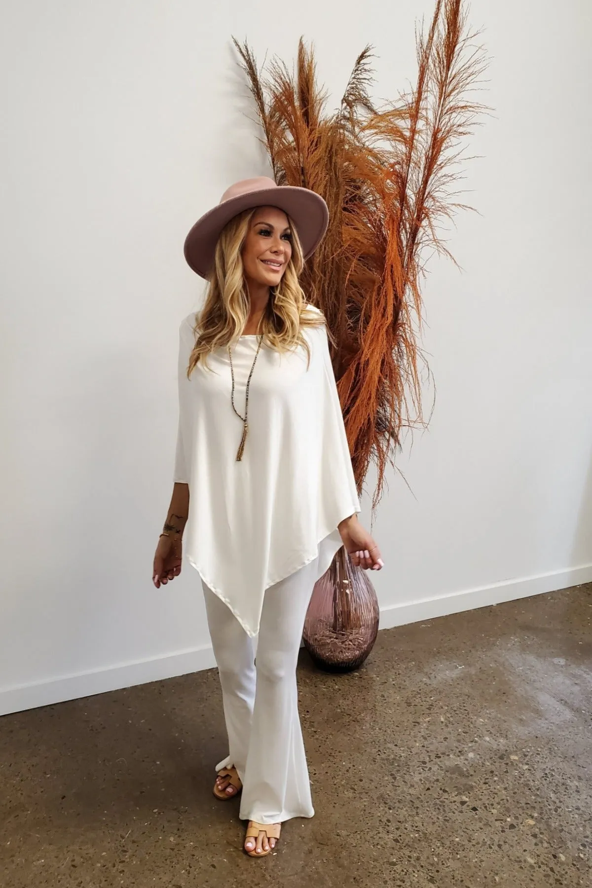 Ivory Poncho Lounge Suit