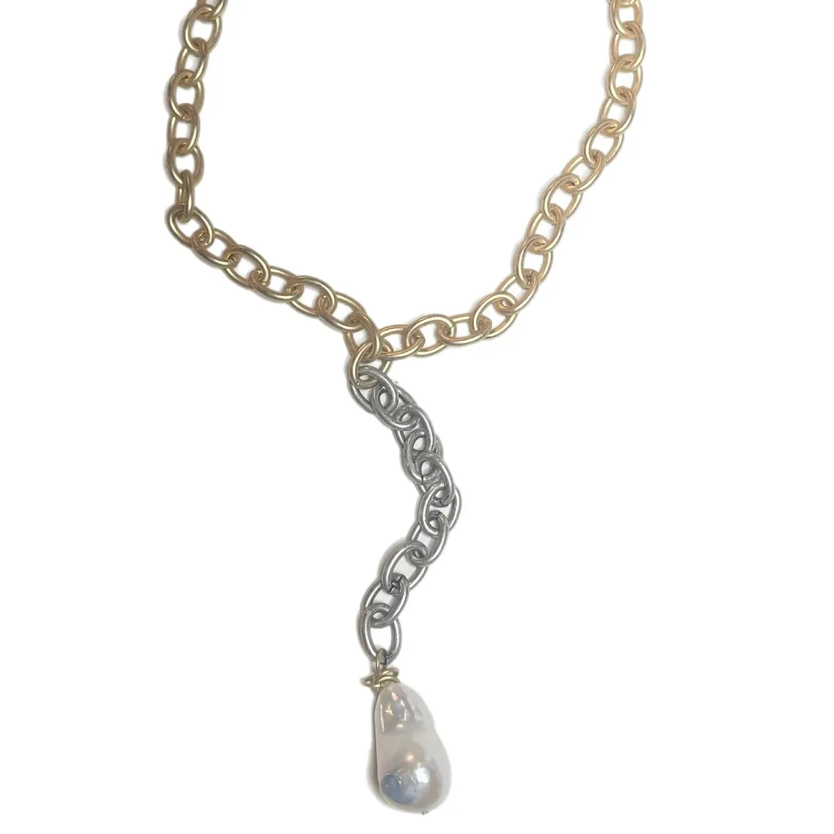 LJ Gretta 2Tone & Pearl Necklace