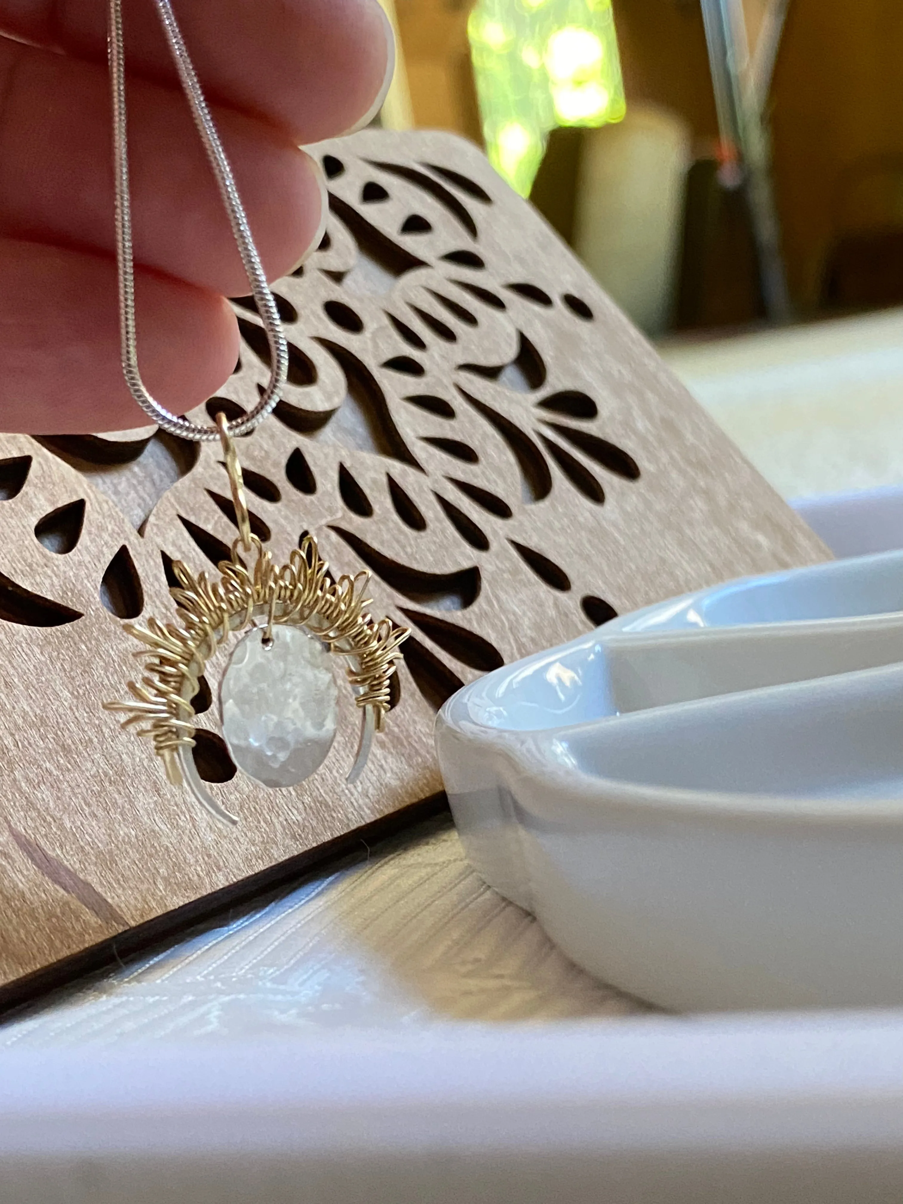 Moonrise Necklace.  The Celestial Collection.