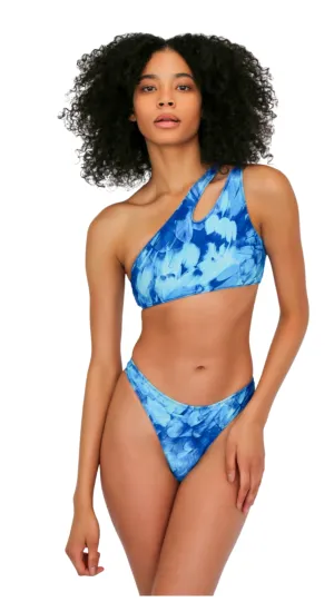 OREYA ONE SHOULDER TOP - OCEAN BLUE