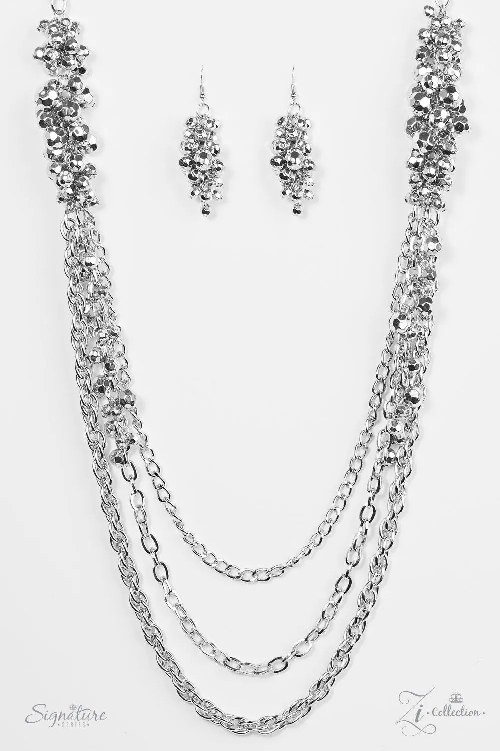Paparazzi Accessories - The Shelley #Z14 Drawer 4/2 - Zi Collection 2017 Silver Necklace