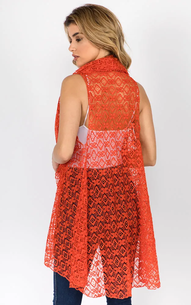 PN51 Crocheted Multi Shawl Vest