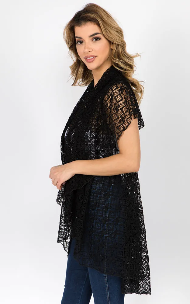PN51 Crocheted Multi Shawl Vest